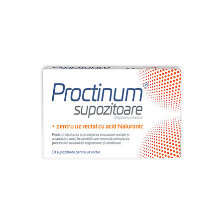 Proctinum Hyaluronsäure-Zäpfchen für Hämorrhoiden, 10 Stück, Zdrovit
