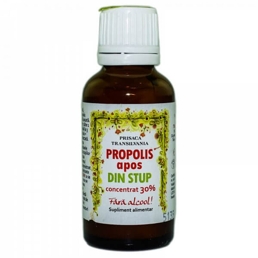 Wässrige Propolis aus dem Bienenstock ohne Alkohol, 30 ml, Prisaca Transilvania