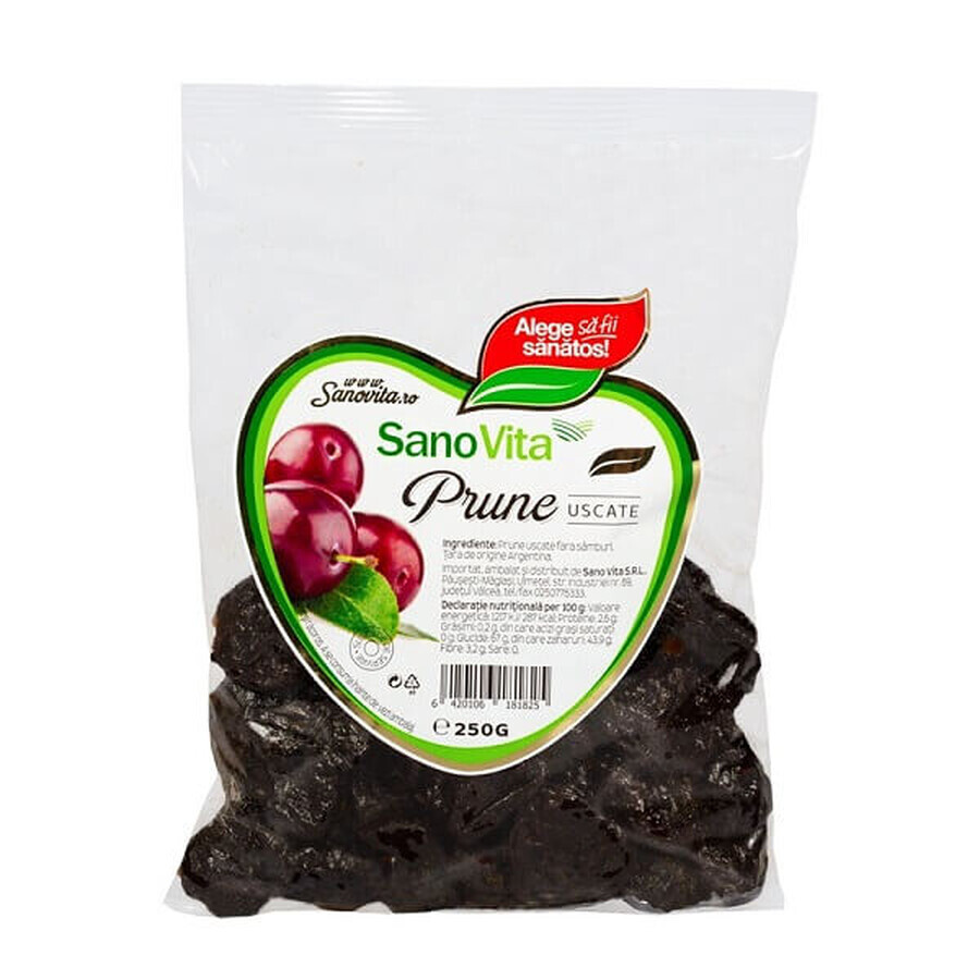 Prune uscate, 250 g, Sanovita