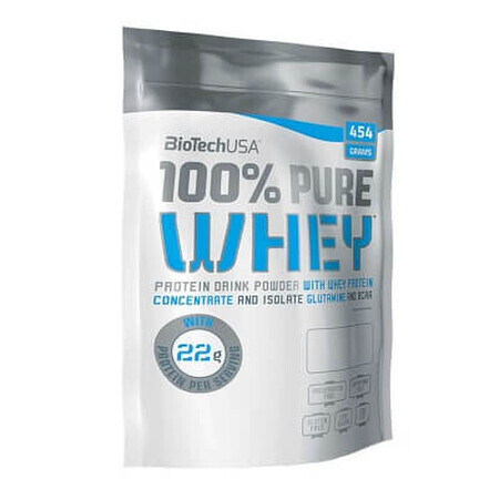 Pudra proteică 100% Pure Whey Cinnamon Roll, 454 g, BioTech USA