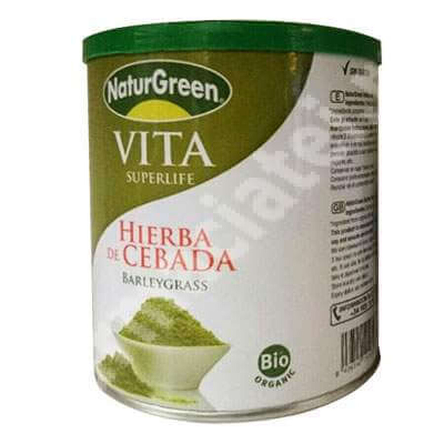 Pulbere de iarba de orz verde incoltit Bio, 200g, NaturGreen