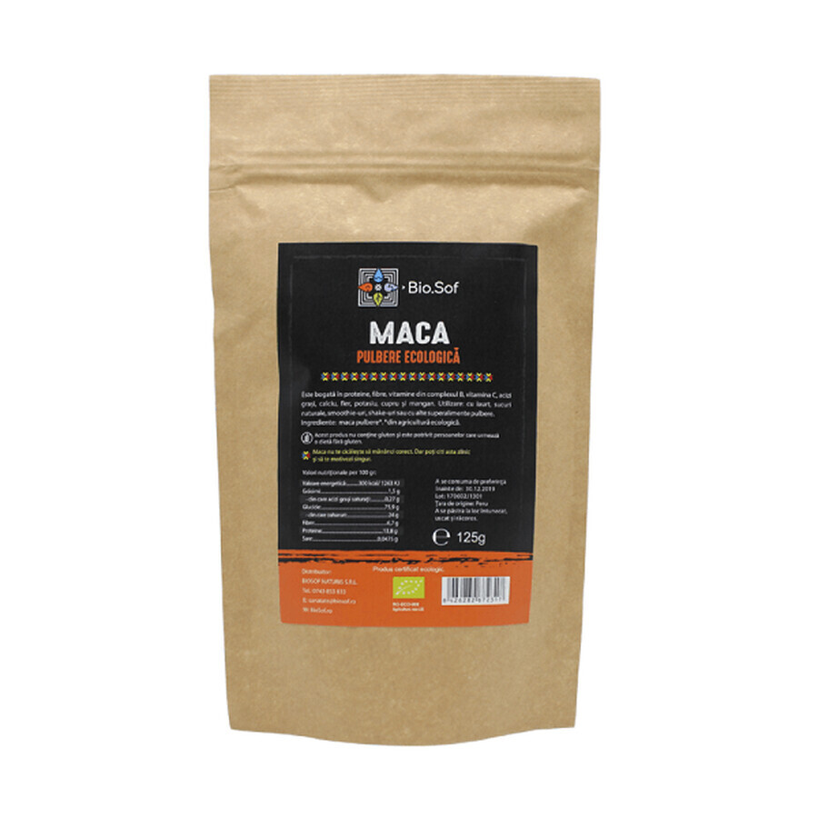 Pulbere de Maca Bio, 125 g, BioSof