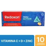 Redoxon Triple Action, Vitamine zur Unterstützung des Immunsystems, 10 Tabletten, Bayer