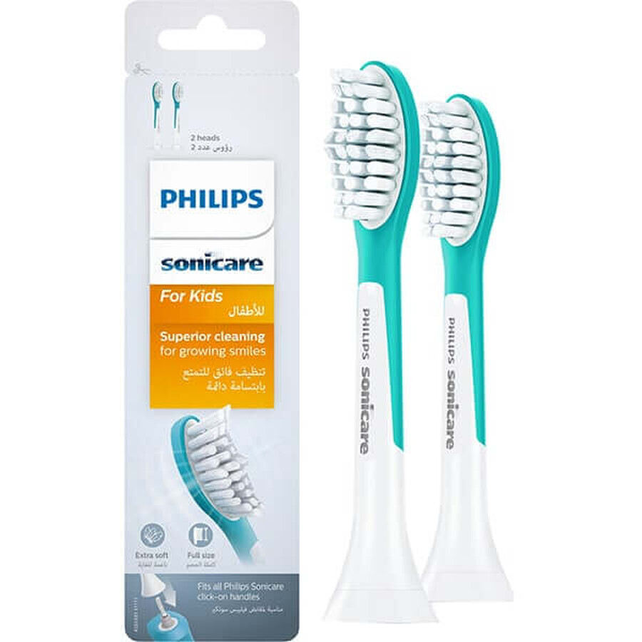 Elektrische Zahnbürste Nachfüllpackungen für Kinder ab 7 Jahren, 2 Stück, Philips Sonicare