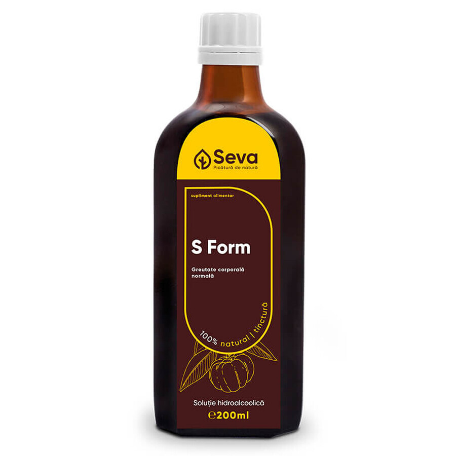 S Form solutie hidroalcoolica, 200 ml, Seva