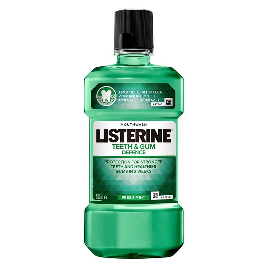 Apă de gură Teeth & Gum Defence Fresh Mint, 500 ml, Listerine