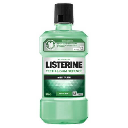 Apa de gura Teeth & Gum Defence Mild Taste, 500 ml, Listerine