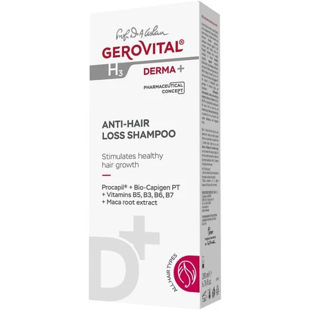 Gerovital H3 Derma+ anti-haaruitval shampoo, 200 ml, Farmec