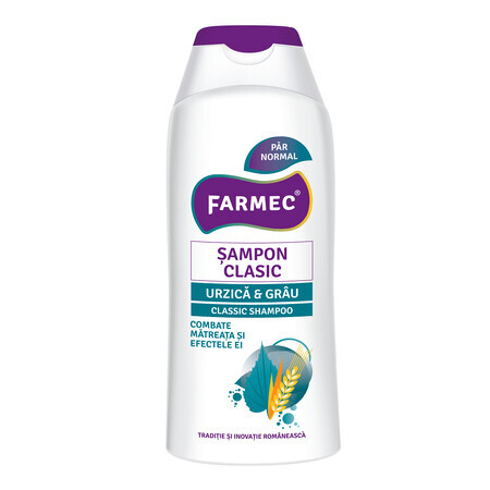 Sampon clasic cu urzica si grau, 200 ml, Farmec