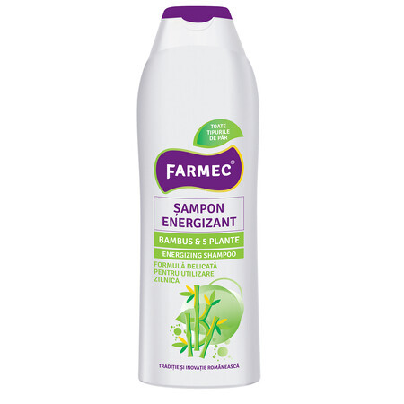 Sampon energizant bambus si 5 plante, 400 ml, Farmec