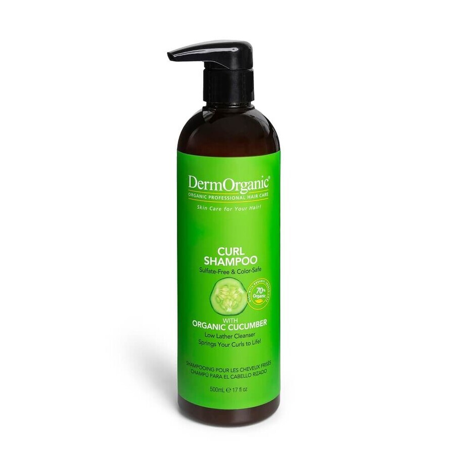 Sulfatfreies Shampoo für krauses Haar, 500 ml, DermOrganic