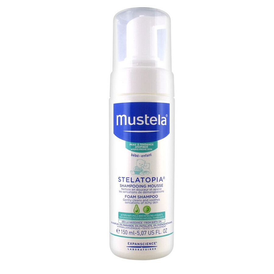 Sampon spuma pentru nou nascuti si copii Stelatopia, 150 ml, Mustela