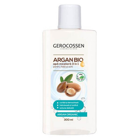 Apa micelara 3 in 1 pentru fata si ochi Argan Bio, 300 ml, Gerocossen