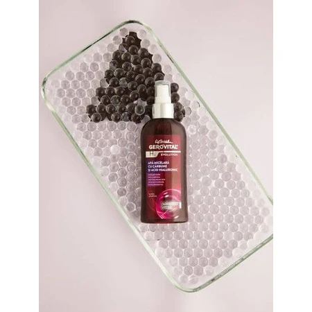 Apa micelara cu carbune si acid hialuronic Gerovital H3 Evolution, 150 ml, Farmec