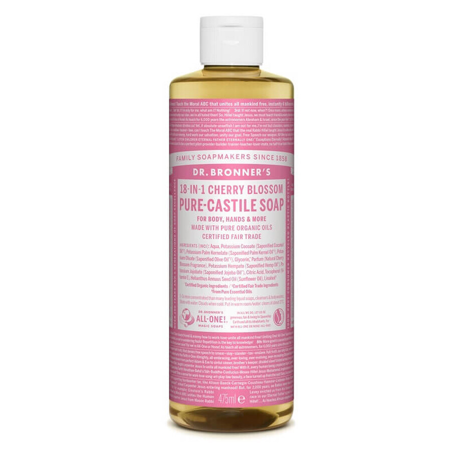 Săpun lichid 18in1 Cherry Blossom, 475 ml, Dr. Bronner's