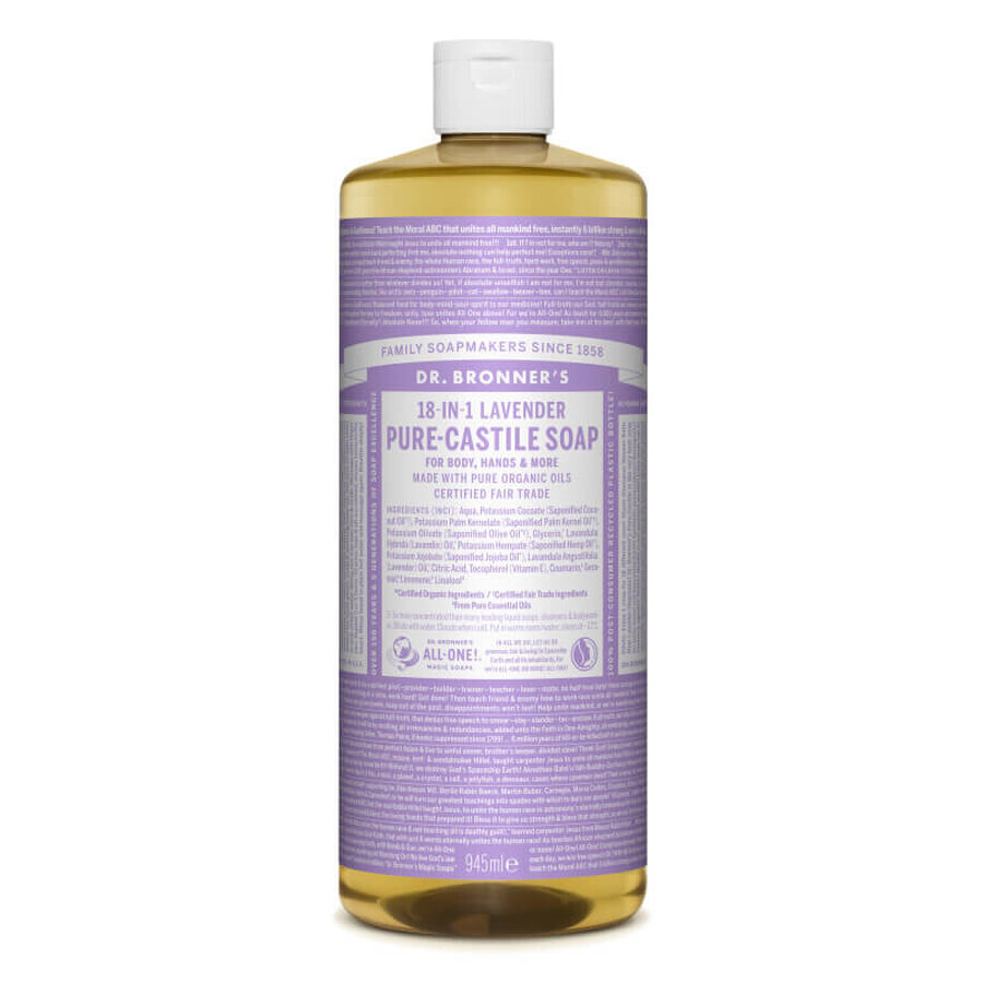 Sapun magic lichid 18in1 cu lavanda, 945 ml, Dr. Bronner's