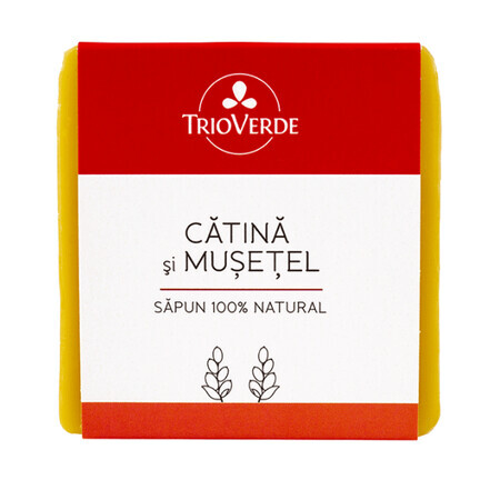 Sapun natural cu catina si musetel, 110 g, Trio Verde