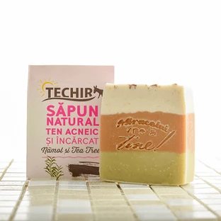 Natural soap for acne-prone and acne-prone skin, 120 g, Techir