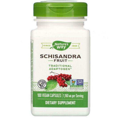 Schizandra Fruit Natures Way, 100 capsule, 580 mg, Secom