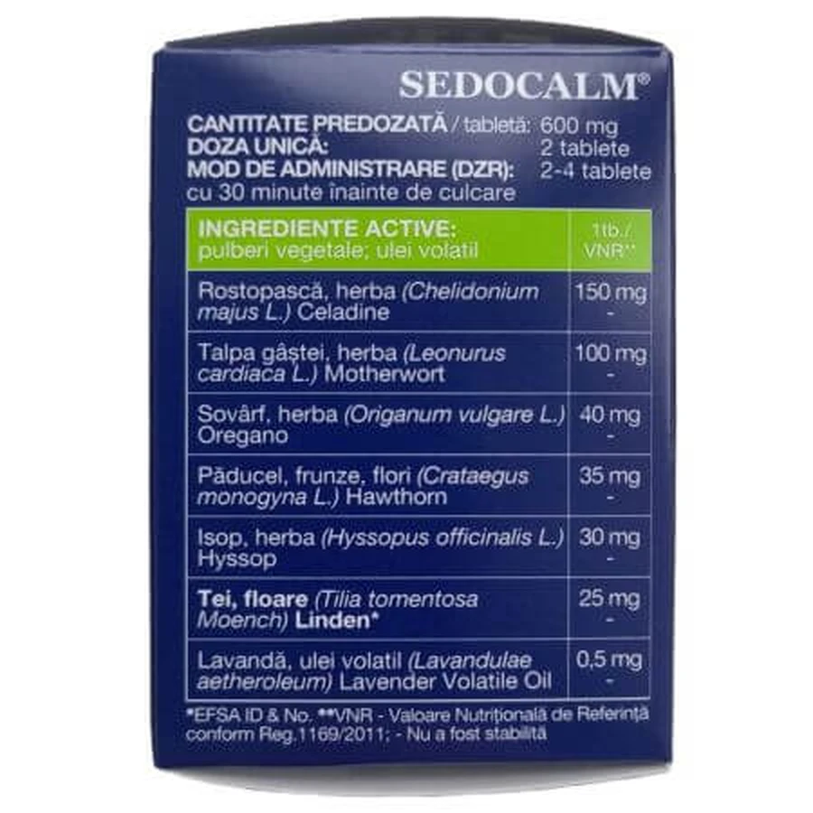 Sedocalm V, 40 tabletten, Plantavorel