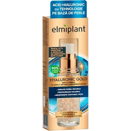 Facial serum with Hyaluronic Gold filling effect, 30 ml, Elmiplant