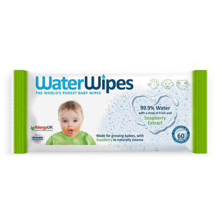 Servetele umede pentru bebelusi Soapberry, 60 bucati, WaterWipes