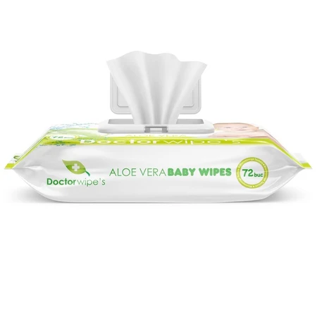 Baby wet wipes with Aloe Vera, 72 pieces, Doctor Wipe's