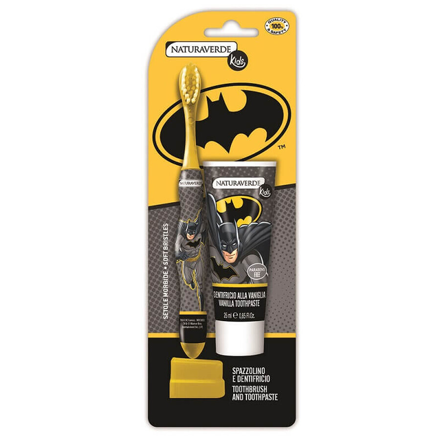 Zahnbürste + Zahnpasta Set Batman, 25 ml, Dentifrico