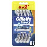 Aparat de ras de unica folosinta cu 3 lame Gillette Blue 3 Comfort, 6 + 2 bucati, P&G