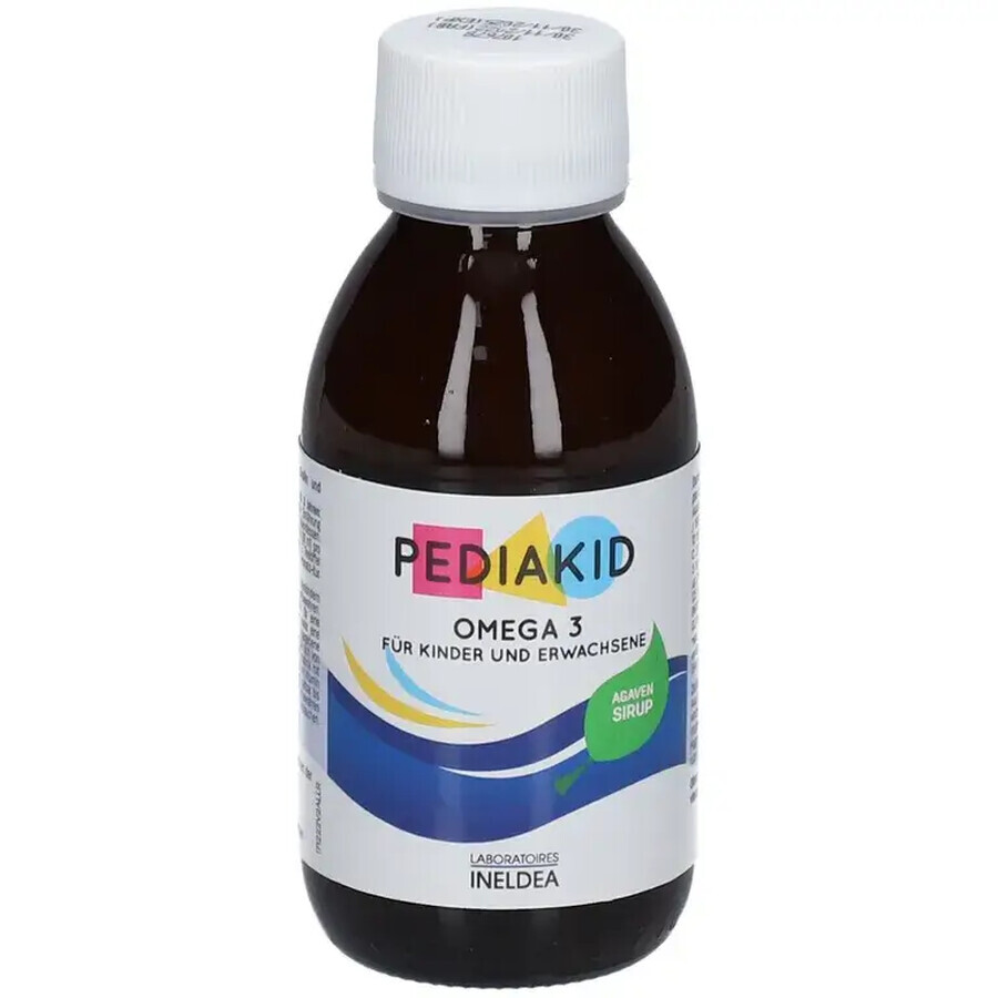 Sirup für Kinder Omega 3 und Vitamin A, C, D, E mit Cola-Geschmack, 125 ml, Pediakid