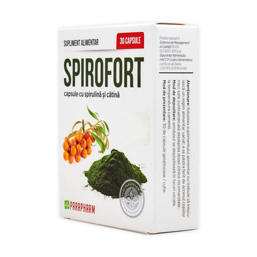 Spirofort mit Spirulina und Kümmel, 30 Kapseln, Parapharm
