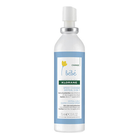 Spray 3-in-1 pentru schimbarea scutecului Erytheal, 75 ml, Klorane Bebe