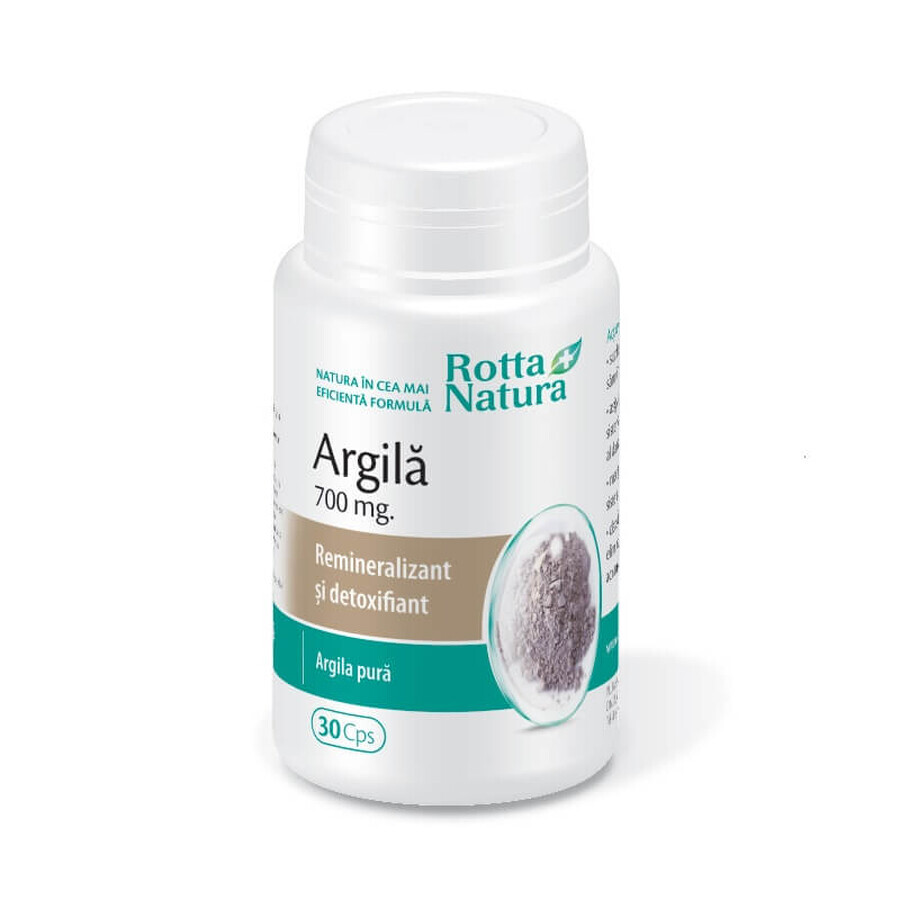 Argilă 700mg, 30 capsule, Rotta Natura