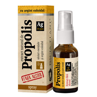 Natural propolis extract spray with colloidal silver, 20 ml, Dacia Plant