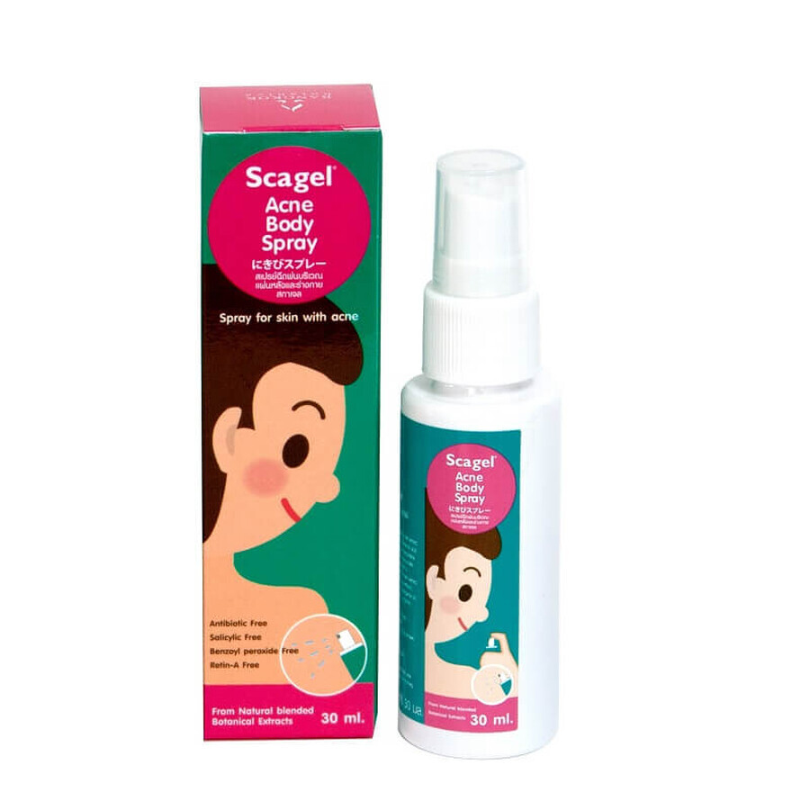 Spray pentru acneea de pe corp, spate și piept Scagel Acne, 30 ml, Cyble