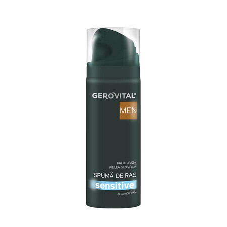 Spuma de ras Gerovital Men Sensitive, 200 ml, Farmec