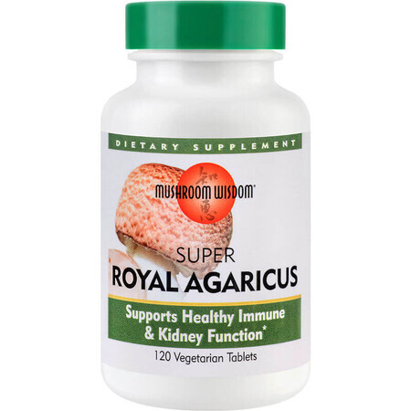 Super Royal Agaricus Pilz Weisheit, 120 Tabletten, Secom