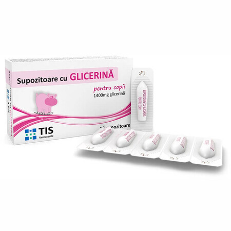 Kinderzäpfchen mit Glycerin 1400mg, 10 Zäpfchen, Tis Pharmaceutical