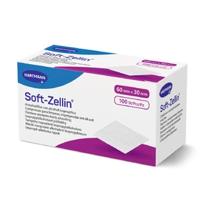 Alkoholgetränkte Tupfer Soft-Zellin-C (288887), 60mm x 30mm, 100 Stück, Hartmann