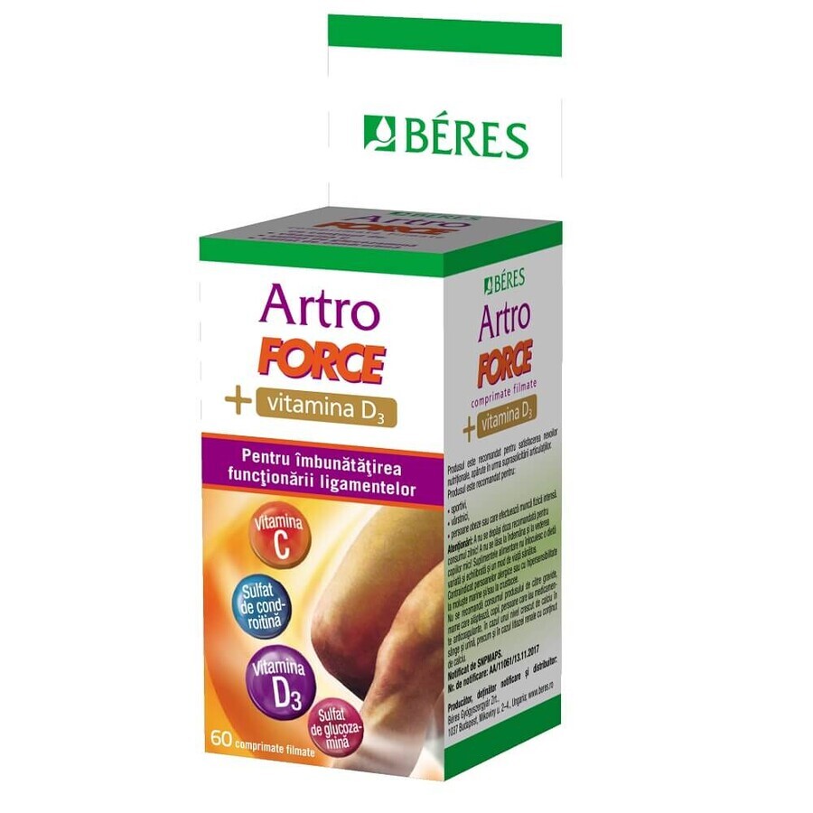 ArthroForce + Vitamin D3, 60 Kapseln, Beres Pharmaceuticals Co