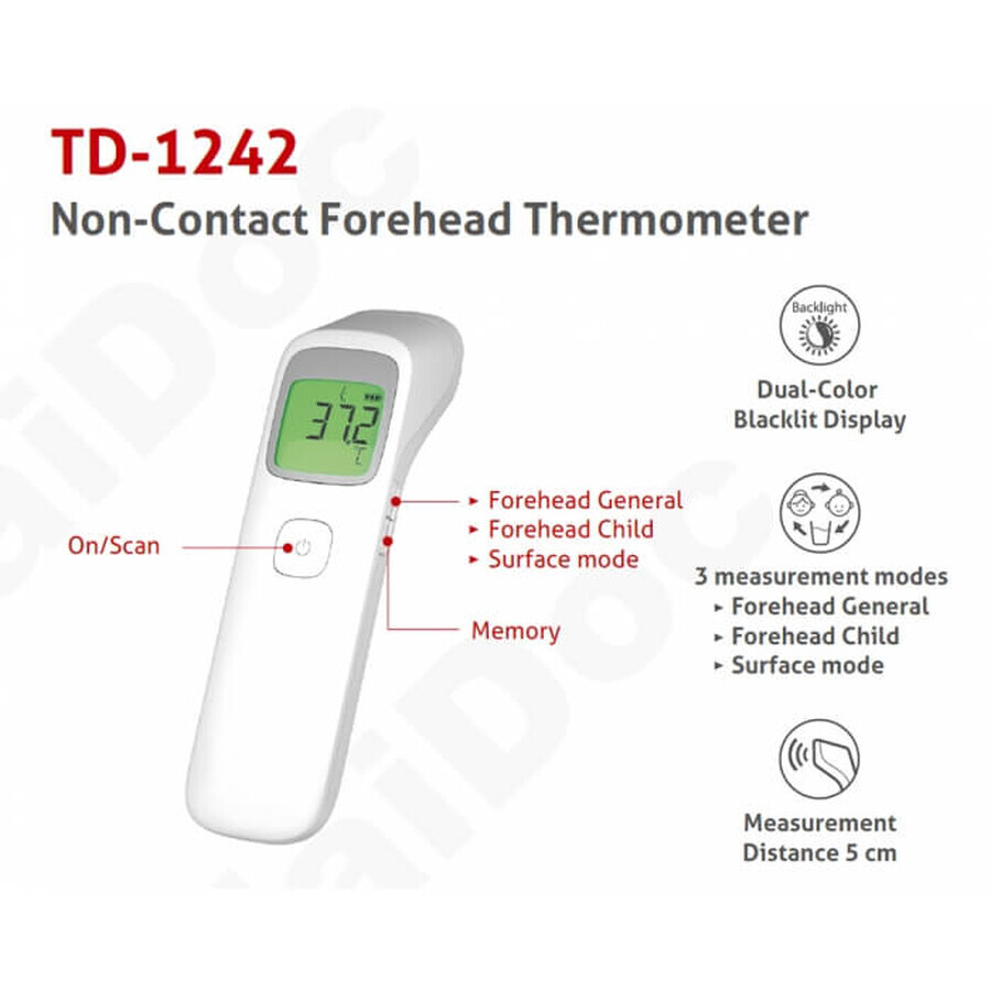 Forehead thermometer TD1242, Taidoc