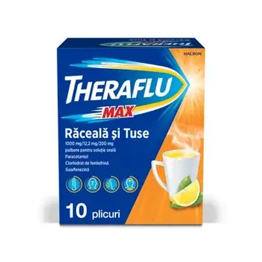 Theraflu Max verkoudheid en hoest, 10 zakjes, GSK