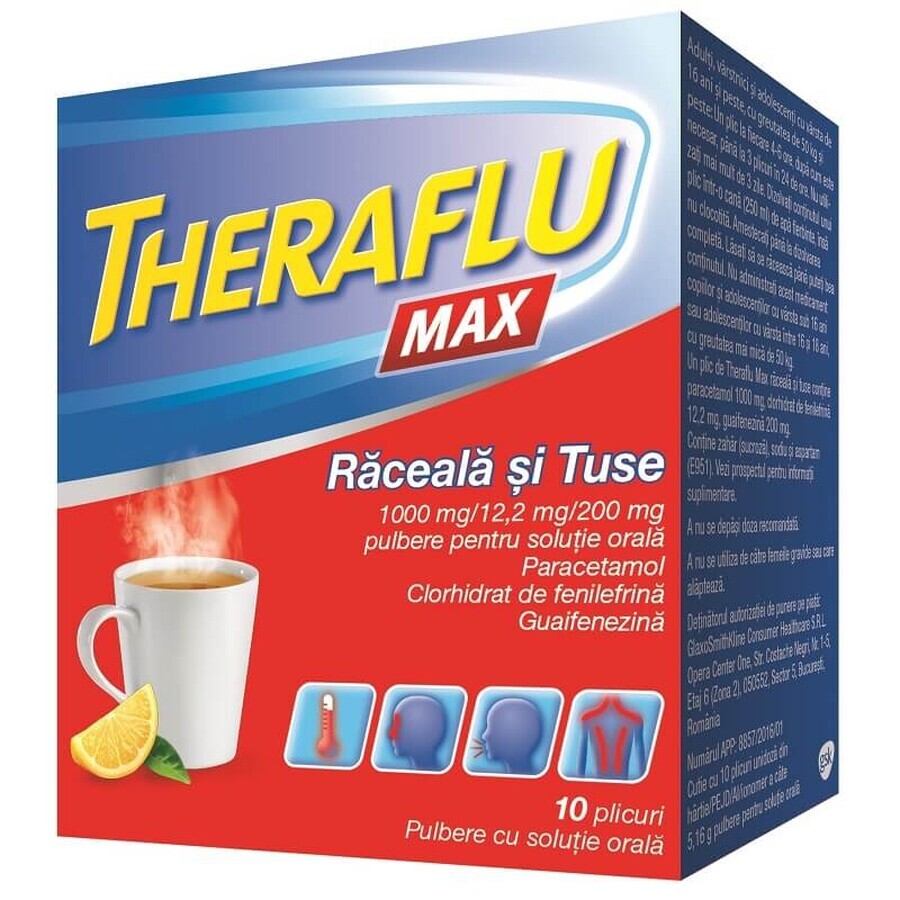 Theraflu Max Erkältung und Husten, 10 Portionsbeutel, Gsk