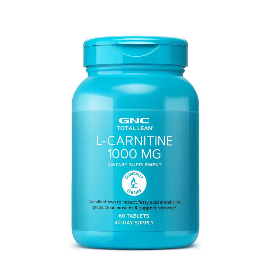 Insgesamt schlankes L-Carnitin 1000 mg (265430), 60 Tabletten, GNC