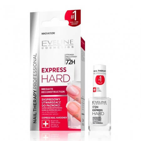 Tratament pentru intarirea unghiilor Express Hard Nail Therapy Professional,12 ml, Eveline Cosmetics