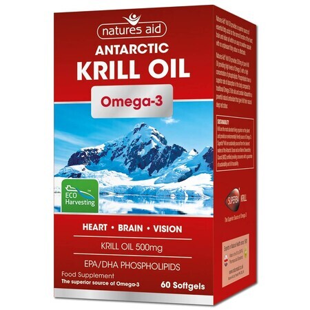 Ulei de krill, 60 capsule, Natures Aid