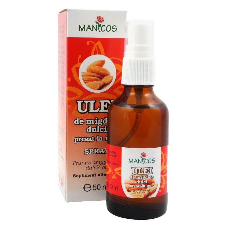 Ulei de Migdale dulci, 50 ml,  Manicos