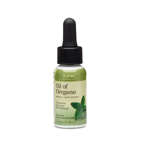 Ulei de Oregano 60 mg Herbal Plus (991471), 30 ml, GNC