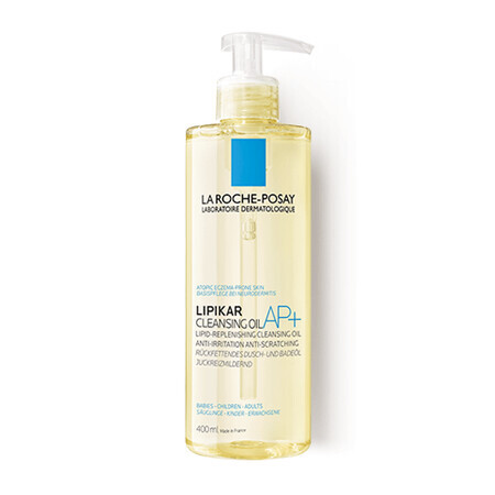 La Roche-Posay Lipikar AP+ rückfettendes Reinigungsöl für trockene, zu Atopie neigende Haut, 400 ml