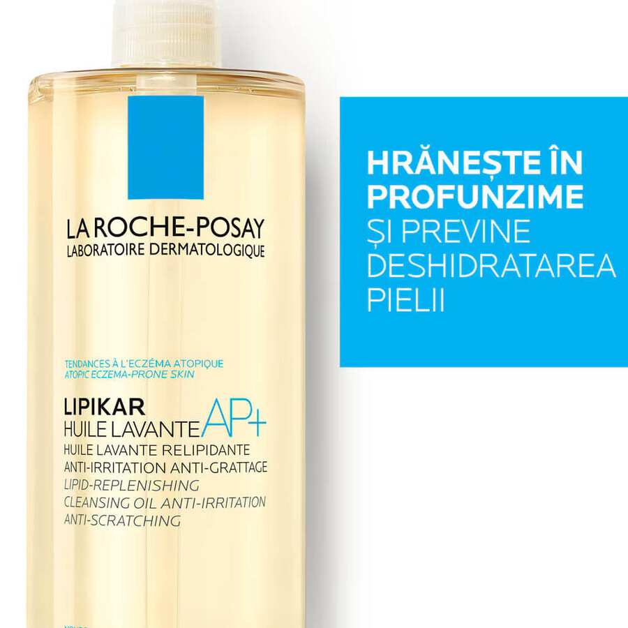 La Roche-Posay Lipikar AP+ rückfettendes Reinigungsöl für trockene atopische Haut, 750 ml